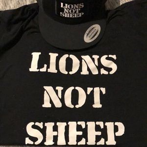 Lions Not Sheep T-Shirt & Hat combo
